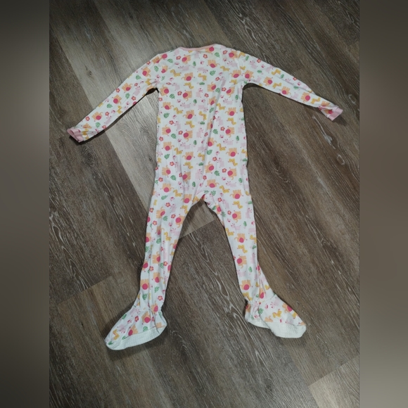 •Little Me 4T Zoo Safari Animals Onesie Zip Up Footies PJ Sleeper sleep wear - Picture 3 of 16